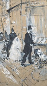 İlk Komünyon Günü, 1888 (karton üzerine grisaille) by Henri de Toulouse Lautrec